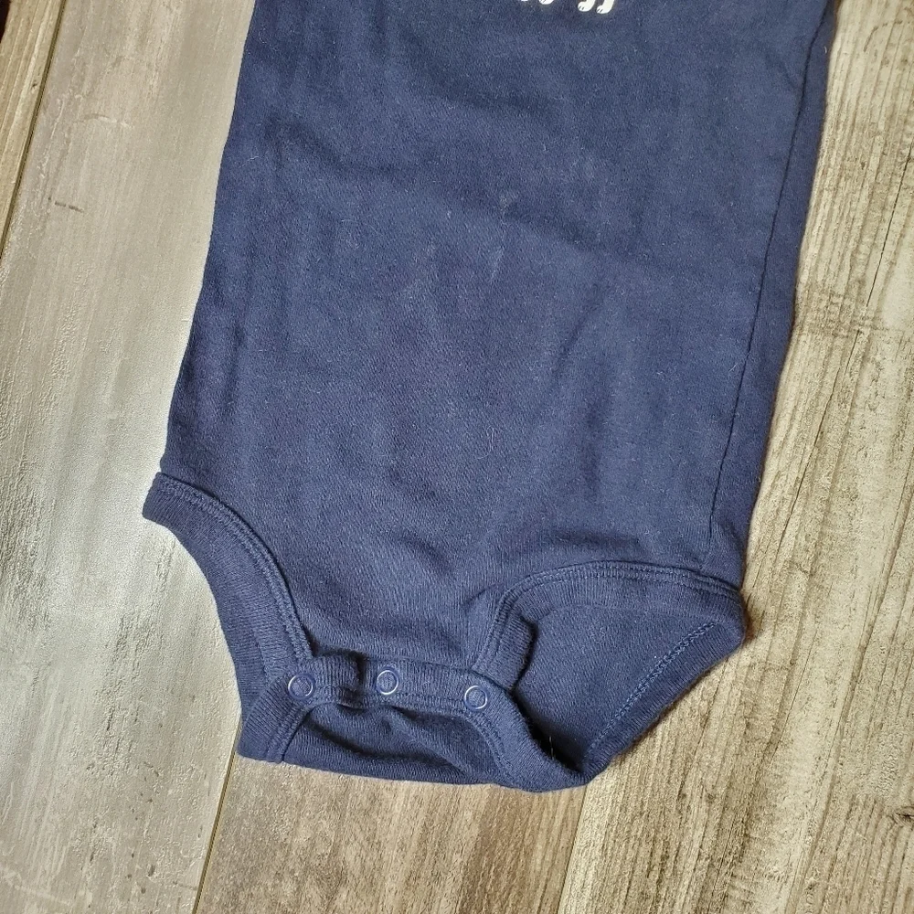 Carter's Baby Boy Size 12m Blue Onesie Bodysuit Bundle NWOT 2 Piece